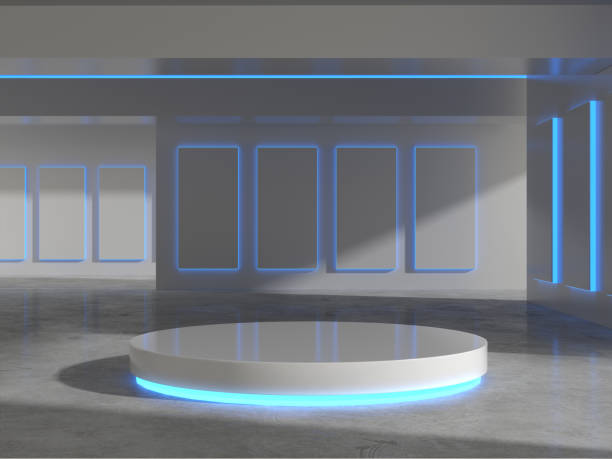 白色基座,帶光光,供產(chǎn)品在展廳展示。 - 數(shù)字展廳 個(gè)照片及圖片檔